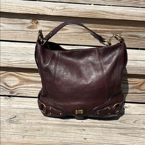 MICHAEL Michael Kors Dark Burgundy Leather Shoulder Bag